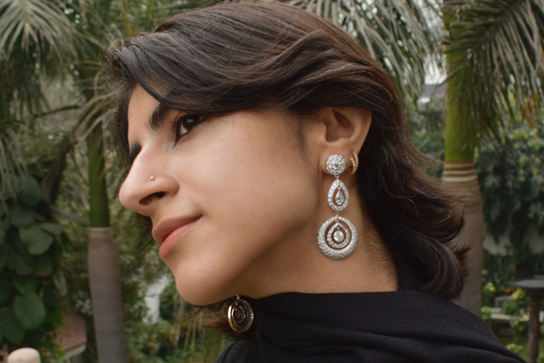 Diamond Dangle Earrings